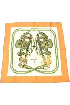 Hermès Pre-owned, Dames, Oranje, ONE Size, Pre-owned Silk scarves