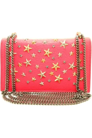 Jimmy Choo Pre-owned, Dames, Roze, ONE Size, Leer, Tweedehands leren schoudertassen