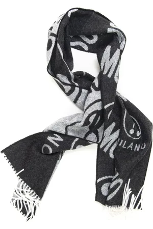 Moschino Accessoires, Heren, Zwart, ONE Size, Wol, Winter Fantasy Sjaal