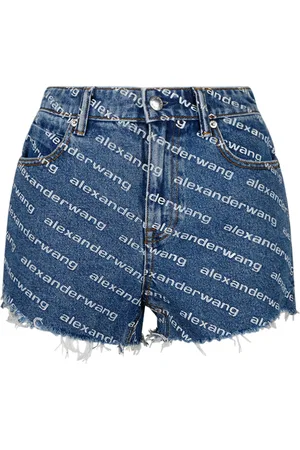 Alexander Wang Korte broeken, Dames, Blauw, W25, Denim, Denim Shorts