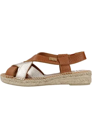 Toni Pons Schoenen, Dames, Bruin, 37 EU, Flat Sandalen
