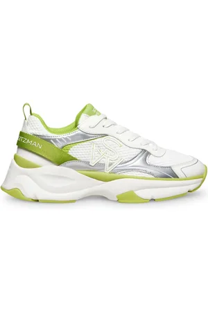 Stuart Weitzman Schoenen, Dames, Wit, 40 EU, Leer, Modieuze en functionele SW Trainer