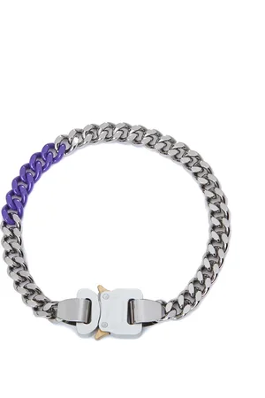 1017 ALYX 9SM Accessoires, Dames, Grijs, S, Kleurrijke Gesp Ketting
