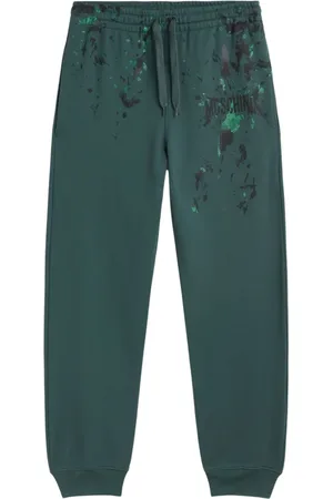 Moschino Broeken, Heren, Groen, S, Katoen, Trainingsbroeken