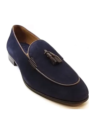 Lottusse Schoenen, Heren, Blauw, 43 EU, Suède, Loafers