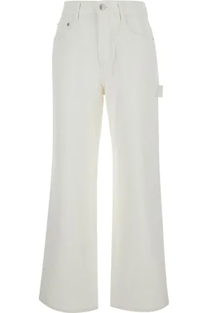 DUNST Broeken, Dames, Wit, L, Katoen, Witte Worker Broek