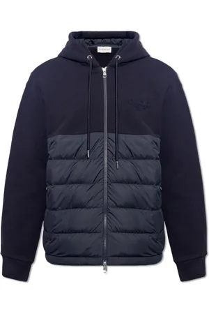 Moncler Sweatshirts & Hoodies, Heren, Blauw, L, Katoen, Hoodie met Logo