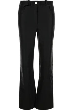 arma leder Broeken, Dames, Zwart, L, Wide Broeken
