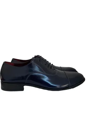 ANTICA CUOIERIA Schoenen, Heren, Blauw, 43 EU, Platte schoenen in klassieke stijl