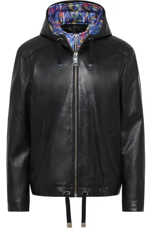 Carlo Colucci Jassen, Heren, Zwart, L, Leren Jas
