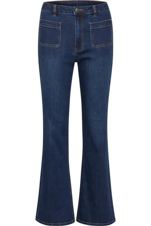 Kaffe Jeans, Dames, Blauw, 2Xl, Katoen, Flared Jeans