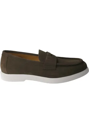 Calce Schoenen, Heren, Groen, 44 EU, Suède, Olijf Suède Heren Loafer
