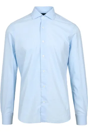 BARBA Overhemden, Heren, Blauw, L, Katoen, Formal Shirts