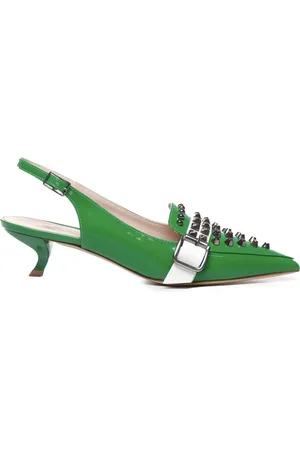 ALCHIMIA Schoenen, Dames, Groen, 41 EU, Groene Patentleren Slingback Hakken