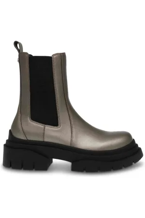 Steve Madden Schoenen, Dames, Grijs, 38 EU, Leer, Chelsea Boots