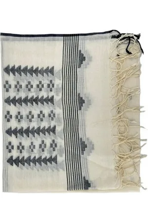 ALTEA Accessoires, Dames, Veelkleurig, ONE Size, Azteek Patroon Witte Sjaal