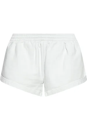 Balenciaga Korte broeken, Dames, Blauw, M, Katoen, Katoenen shorts