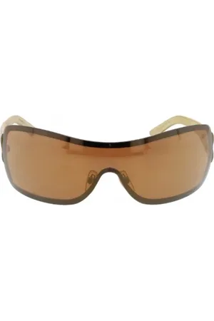 CHANEL Pre-owned, Dames, Geel, ONE Size, Leer, Pre-owned Fabric sunglasses