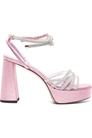 Patou Schoenen, Dames, Roze, 39 EU, Leer, High Heel Sandalen