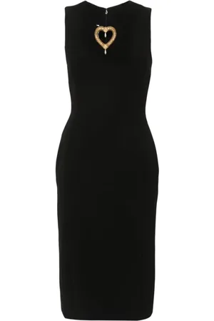 Moschino Kleedjes, Dames, Zwart, S, Midi Kleedjes
