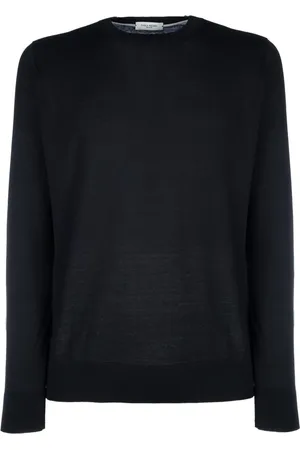 Paolo Pecora Truien, Heren, Zwart, S, Round-neck Truien