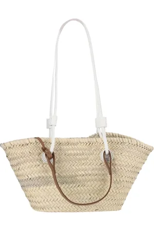 Catarzi Tassen, Dames, , ONE Size, Natuurlijke Straw Tote Bag Bianco