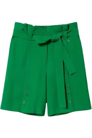 Twin-Set Korte broeken, Dames, Groen, S, Short Shorts