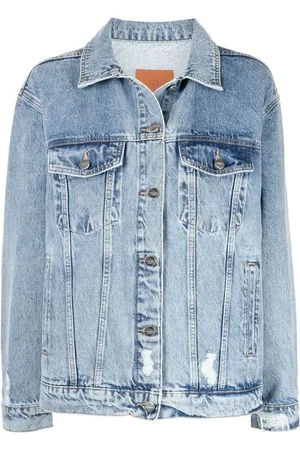 ANINE BING Jassen, Dames, Blauw, L, Katoen, Vintage Blauw Katoenen Denim Jack