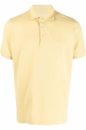 Mauro Ottaviani Tops, Heren, Geel, 4Xl, Katoen, Pastelgele Polo Shirt
