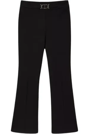 Twin-Set Broeken, Dames, Blauw, XL, Wide Broeken
