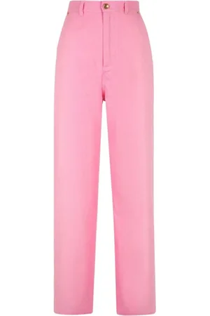 Bally Jeans, Dames, Roze, W26, Katoen, Rose Katoenen Appliqué Logo Jeans