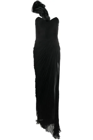 IRIS SERBAN Kleedjes, Dames, Zwart, S, Leer, Maxi Kleedjes
