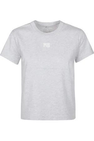 Alexander Wang Tops, Dames, Grijs, S, Katoen, T-Shirts