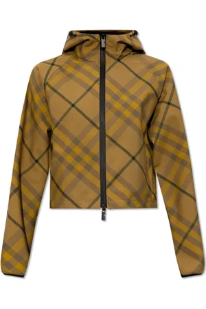 Burberry Jassen, Dames, Groen, S, Geruite Jas