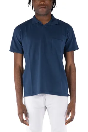 Universal Works Tops, Heren, Blauw, M, Katoen, Polo Vakantie Shirt