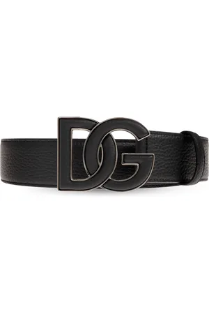 Dolce & Gabbana Accessoires, Heren, Zwart, 100 CM, Leer, Riem met logo