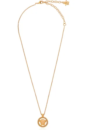 VERSACE Accessoires, unisex, Geel, ONE Size, Parelversierde ketting