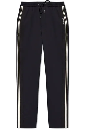 Moncler Broeken, Heren, Blauw, L, Wol, Zijstreep Broek