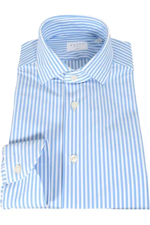 Xacus Overhemden, Heren, Blauw, XL, Actief Shirt Hemel Streep