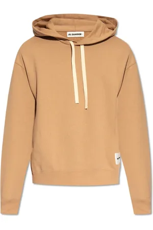 Jil Sander Sweatshirts & Hoodies, Heren, Bruin, M, Katoen, Hoodie met logo