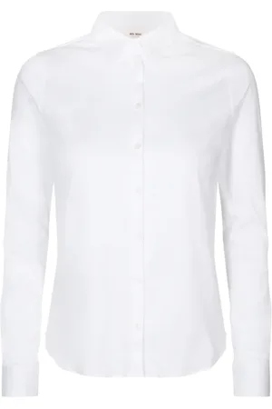 Mos Mosh Blouses & Shirts, Dames, Wit, S, Katoen, Tina Jersey Shirt
