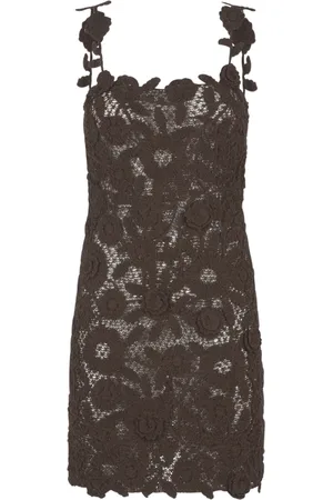 BLUMARINE Kleedjes, Dames, Bruin, M, Katoen, Gebreide Jurk Collectie