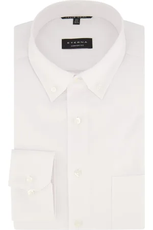 ETERNA Overhemden, Heren, Wit, 2Xl, Katoen, Witte Business Overhemd Jurk Katoen