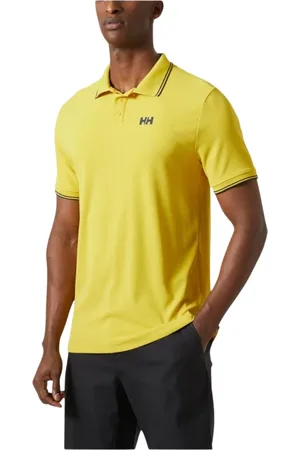 Helly Hansen Tops, Heren, Geel, M, Klassieke Gouden Polo Shirt
