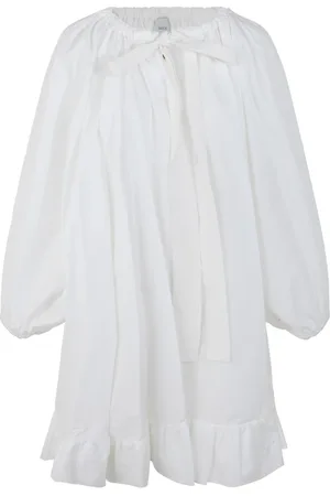 Patou Kleedjes, Dames, Wit, S, Polyester, Frill Jurk in Wit