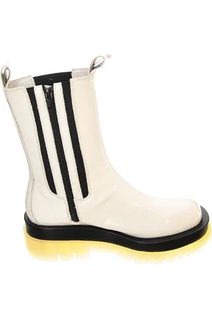 Jeffrey Campbell Schoenen, Dames, Wit, 37 EU, Leer, Enkellaarsjes Lente/Zomer Multicolor Leer