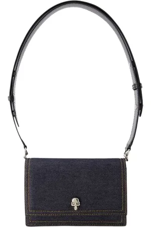 Alexander McQueen Tassen, Dames, Zwart, ONE Size, Leer, Kleine Skull Crossbody Tas - Zwart Leer