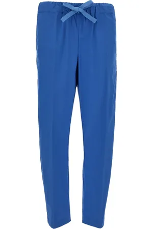 SEMICOUTURE Broeken, Dames, Blauw, S, Katoen, Slim-fit Broeken