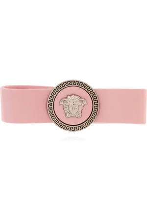 VERSACE Accessoires, Dames, Roze, ONE Size, Satijn, Versierde haarspeld