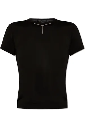 Y / PROJECT Tops, Dames, Zwart, S, T-shirt met logo